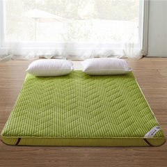 Air permeable mattress bed mattress pad is folded tatami mat floor MATS thickened 1.5m sheets 1.8m people double bed sheets thickened 4D green 10cm 90*190cm