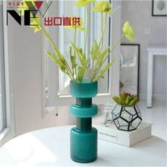 Foreign trade sample cylinder engraving jiejiegao glass vase table model Hotel soft outfit Qing decoration crafts