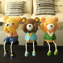 Super cute adorable shipping large Home Furnishing decoration wedding Creative Gift resin crafts three bear ornaments