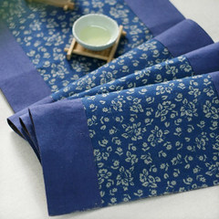 Chinese blue calico cloth gift gift simple table cloth cloth bed table cloth on snow blue flag blue flower 33*190cm