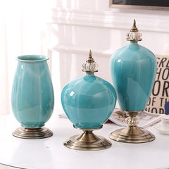 American living room decor decoration Home Furnishing European ceramic vase flower simulation package decoration crafts Three sets of pre-sale 3-28 (no flowers)