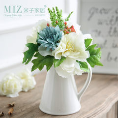 Small fresh flower vase ornaments ceramic garden room decorations flowers flower simulation package Home Furnishing table