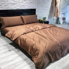 European-style plain simple cotton bed set with four pieces and 60 pieces of long-staple cotton bed