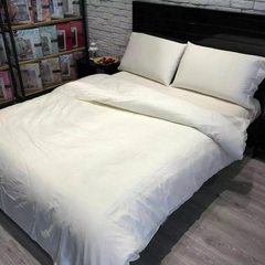 European-style plain simple cotton bed set with four pieces and 60 pieces of long wool bed set with pure cotton set with noble white 1.5m (5ft) bed