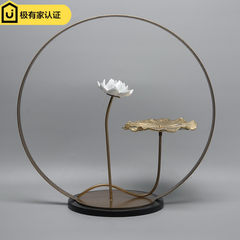 Modern Chinese new creative lotus feng shui ornaments Home Furnishing living room TV cabinet model room entrance of soft decoration