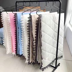 Sicilian thickened quilt cover cotton bed skirt set 100% cotton fairy princess lace bedclothes four-piece pure cotton four-piece set free matching 1.8 meter bed 220*240cm quilt cover