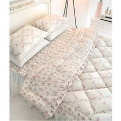 Korea garden Beige bedding Cotton Floral thick warm autumn is the bed of 1.8 meters 4 Piece Set 1.5m (5 feet) bed
