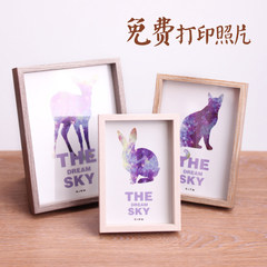 Photo frame table modern minimalist wall wood seven inch 76810 frame photo frame 7 inch cat