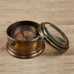 India imported copper ornaments have universal compass compass cover table decoration retro crafts gifts