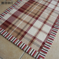 British style carpet kitchen blanket bedside blanket blanket blanket bed front mat for entering the household absorbent waterproof slippery floor mat 40× 60CM yashiki red