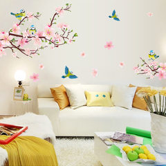 To study the living room entrance decorated marriage room layout can remove the classical style peach Magpie The three generation of removable wall stickers Large