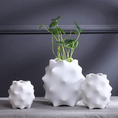White ceramic vase ornaments Abstract creative minimalist modern jewelry Home Furnishing simulation flower vase