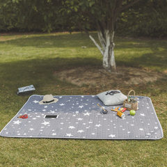 Nordic waterproof and moisture-proof outdoor picnic cartoon floor mat bedroom living room carpet child climbing mat machine washing and folding 170× 200 stars