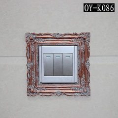 Switch sticking wall type 86 switch cover european-style creative resin switch sticking socket decoration switch decoration package K086