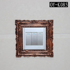 Switch sticking wall type 86 switch cover european-style creative resin switch sticking socket decoration switch decoration package K085