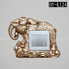 Switch sticking wall type 86 switch cover european-style creative resin switch sticking socket decoration switch decoration package K124