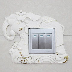 Switch sticking wall type 86 switch cover european-style creative resin switch sticking socket decoration switch decoration package K126