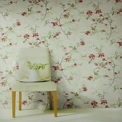 House&ampGarden high-end pure paper wallpaper Seabrook American pastoral style wallpaper fresh flowers