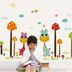 Children bedroom wall decoration kindergarten classroom cute cartoon stick can remove stickers fawn. The three generation of removable wall stickers large