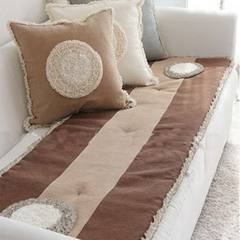 韩国代购 美式沙发垫 防滑坐垫  咖啡加厚组合沙发垫子 （定做） 如图 80*80cm