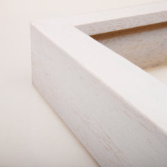 定制简约北欧白色画框相框 质感立体纯实木标本框永生花衍纸框 定制每米单价