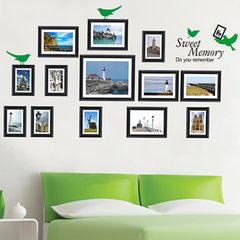 REMOVABLE STICKERS romantic memory room sofa TV background wall photo wall Large