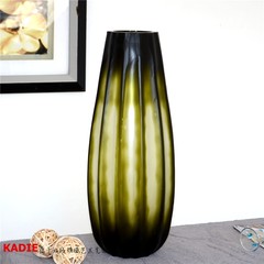 [] foreign trade export clearance stock retro luxury handmade glass vase floral decoration floor living room decoration 406238-1 olive green