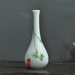 The popularity of Jingdezhen ceramics Home Furnishing jewelry ornaments hand-painted small vase celadon simple modern small living room Celadon