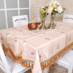 European-style pink purple rectangular tablecloth dining room table cloth desk TV cabinet tea table cloth art tassels can be customized fan sai yellow square 80*80cm