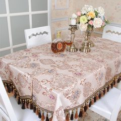 European-style pink purple rectangular tablecloth dining room table cloth desk TV cabinet tea table cloth art tassels can be customized fan saika color square 80*80cm