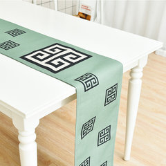 Nordic milu deer cotton and linen table cloth tea table cloth cloth art modern simple TV cabinet cover towel tablecloth table flag can be customized labyrinth 30*240cm