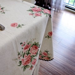 Fabric table cloth cotton lace fashion Garden Hotel style retro floral tablecloth table cloth handkerchief Vintage floral type handkerchief 80*80cm