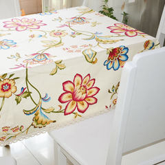 Home garden cotton table cloth, table cloth, top grade environmental protection canvas, printed coffee table cloth, table cloth mail Huaxi Weimei 80*80cm
