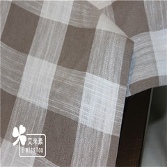 Amy in the Mediterranean style cloth cotton plaid table cloth cloth desk table cloth pad cover towels Rice and cotton yarn dyed Plaid 90*150cm [tea table]