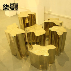 Stainless steel mirror sculpture decoration Moderno Hotel lobby metal abstract art exhibition hall creative soft decoration B:51.7× 46.4× 40C
