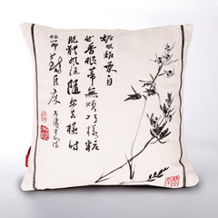 Colorful clothes hall new su xiu hongmu sofa cushion for leaning on embrace pillow Chinese style embroidery polyester linen hold pillow custom headrest back contain core small (45*24 cm) sweet