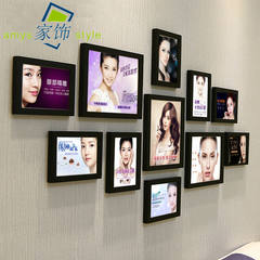 Korean semi-permanent makeup, brow, eye, lip, tattoo photo wall, micro-plastic beauty salon, decorative painting, photo frame, hanging wall poster, all black (micro-plastic)