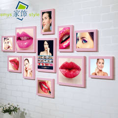 Korean semi-permanent makeup, eyebrow eye and lip tattoo photo wall, micro-plastic beauty salon, decorative painting, photo frame, hanging wall poster, full-powder (with brow, eye and lip core)