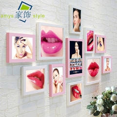 Korean semi-permanent makeup, eyebrow eye and lip tattoo photo wall, micro-plastic beauty salon, decorative painting, photo frame, hanging wall poster, white powder (with brow, eye and lip core)