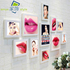 Korean semi-permanent makeup, eyebrow eye and lip tattoo photo wall, micro-plastic beauty salon, decorative painting, photo frame, hanging wall poster, all white (with brow, eye and lip core)