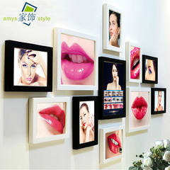 Korean semi-permanent makeup, brow, eye, lip, tattoo, photo wall, micro-plastic beauty salon, decorative painting, photo frame, hanging wall poster, black and white (with brow, eye and lip core)