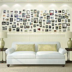 一面墙照片墙相框墙现代客厅背景墙创意复古客厅卧室挂墙相框组合 108K黑白组合