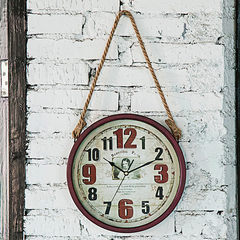 American fashion watch clock clock room mute iron retro bedroom clocks modern minimalist quartz clock 12 inches