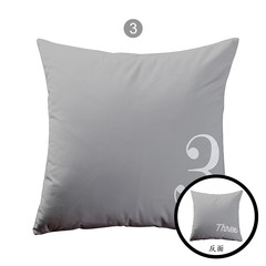A modern classic black and white ash pillow plush car back cushion quilt and simple living room sofa cushion Super square pillow: 55X55cm 3# gray