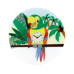 Nextime and day 2015 new cartoon parrot fashion creative bedroom living room wall clock clock mute