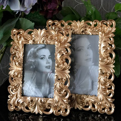 Shipping creative photo frame European palace reliefs table 6 inch 7 inch combination of luxury wedding photo of children 7 inch Gold plating