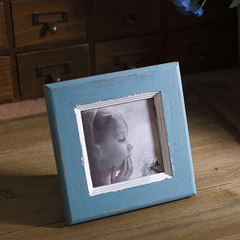 ZAKKA European style American country retro, old shooting props, photo frame, wooden frame XK1001 150x180cm Pink Old blue