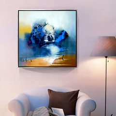 Somersault cloud modern decorative painting abstract painting paintings have a simple European living room frame painting 60*60cm Other types Oil film laminating + low reflective organic glass