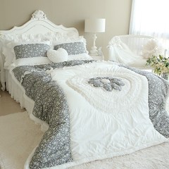 Korea winter warm brushed four piece bedding method Korean garden linter bedclothes Bed linen Figure 1.5m (5 feet) bed