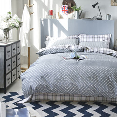 Oboni cotton four piece set COTTON BEDSPREAD Quilt Set simple bedding kit 1.8 m bed 1.5m Mu Ni 1.5m (5 ft) bed